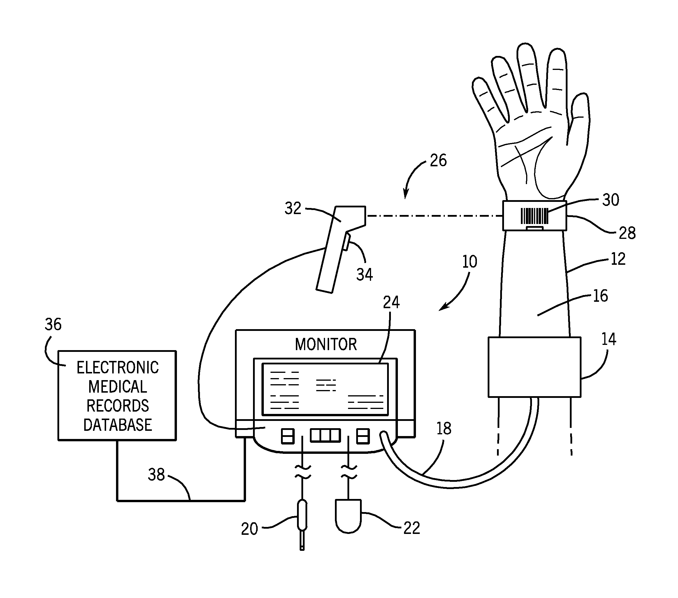 Vital sign monitor utilizing historic patient data