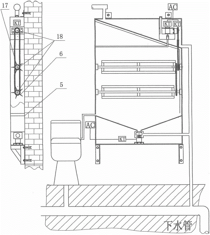 Domestic wastewater reusing device