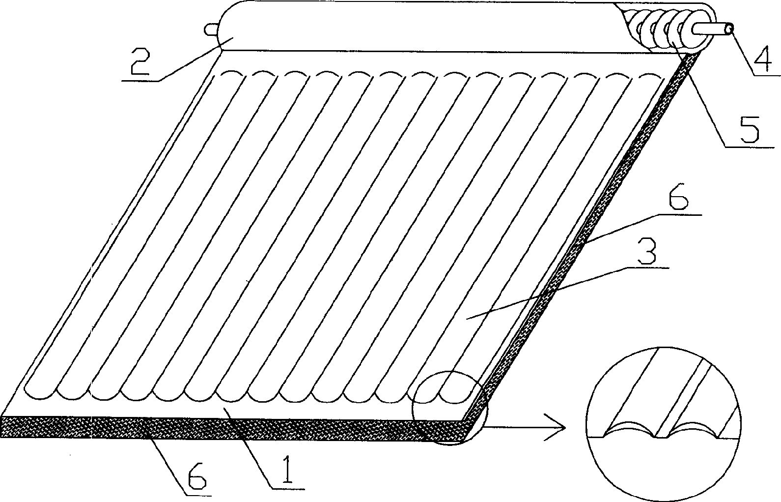 Hot plates of wall type solar energy collector and manufacturing method