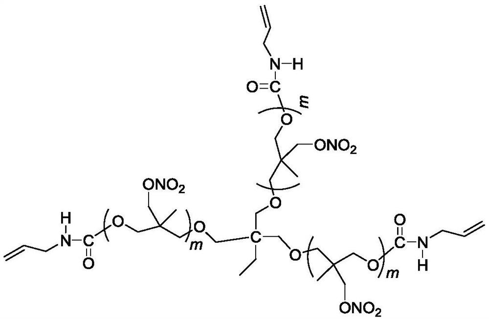 A kind of trifunctional end alkenyl energetic adhesive and its synthesis method