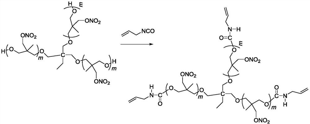 A kind of trifunctional end alkenyl energetic adhesive and its synthesis method