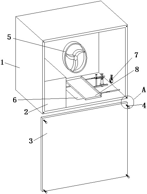 Booth power distribution equipment capable of automatically extinguishing fire