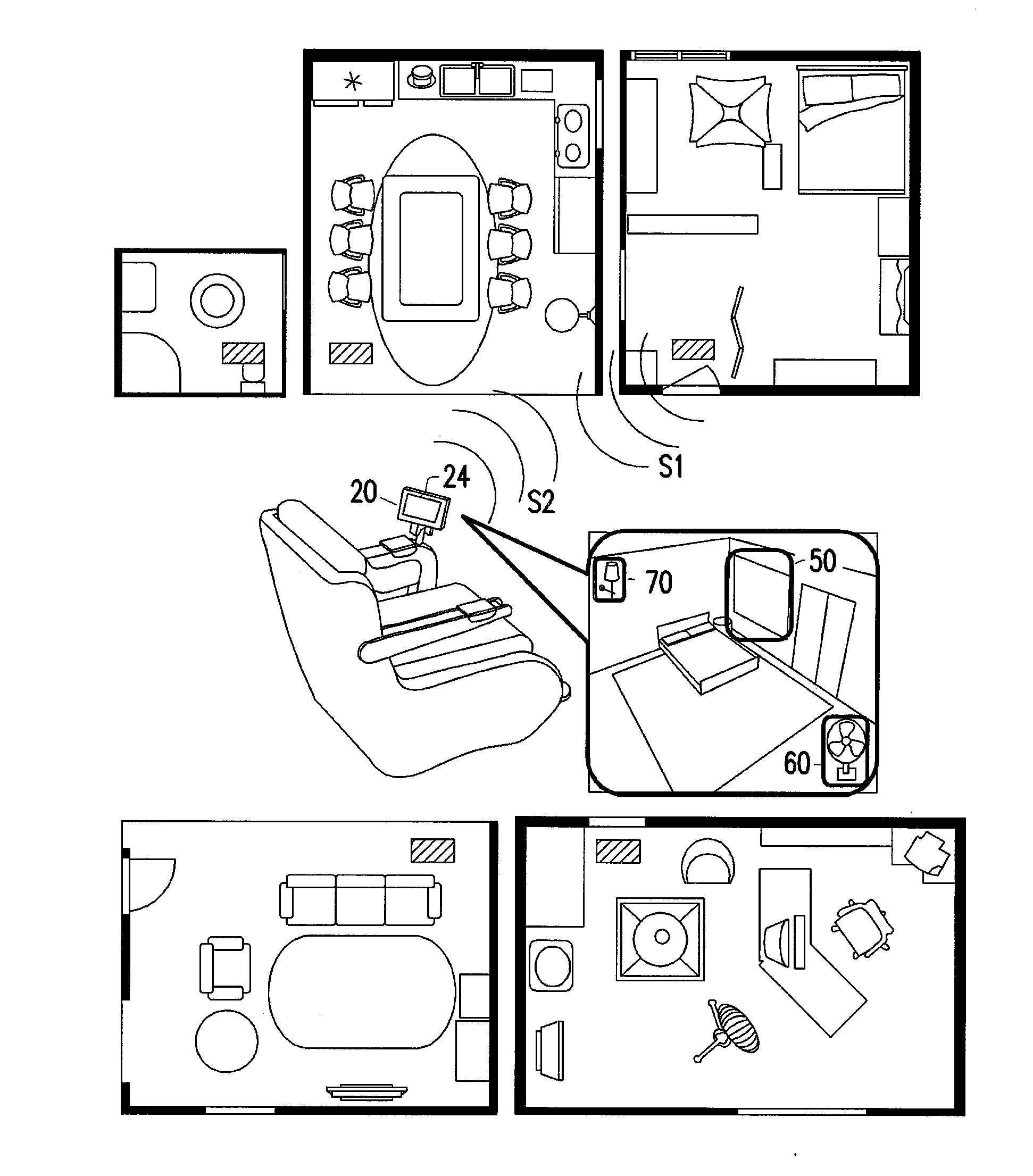 Human-environment interactive system and portable device using the same