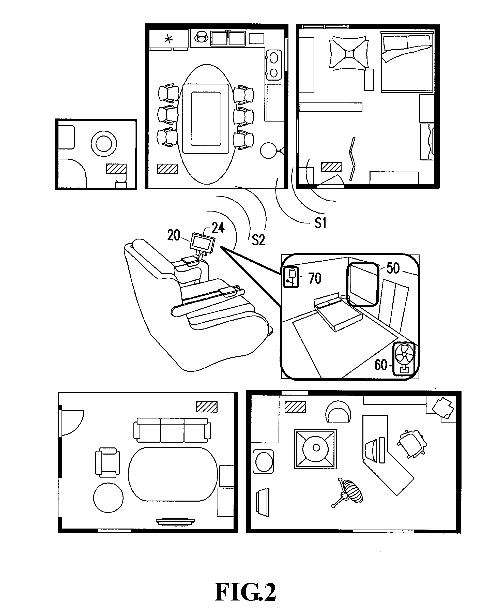 Human-environment interactive system and portable device using the same