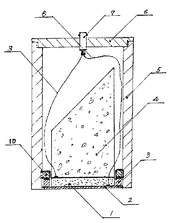 Wide band composite longitudinal and transversal wave ultrasonic transducer for measuring frozen soil