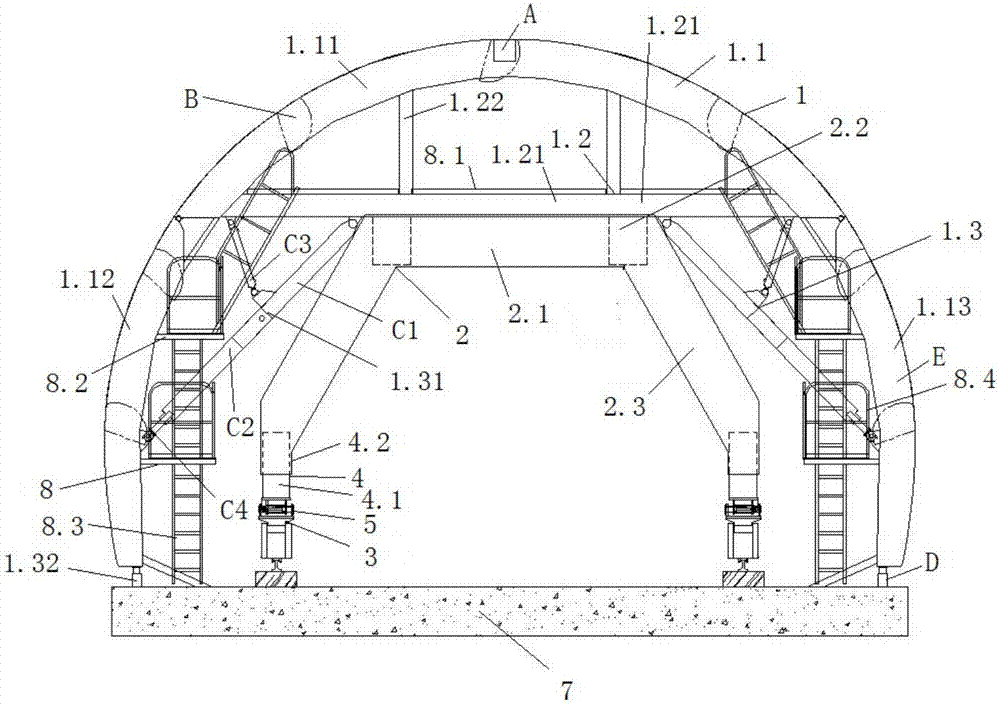 Lining construction method and lining trolley thereof