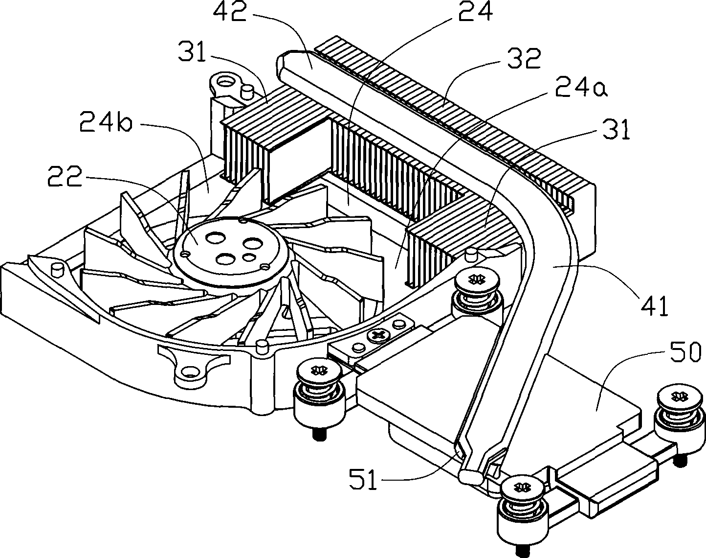 Heat radiation model set and its fin group