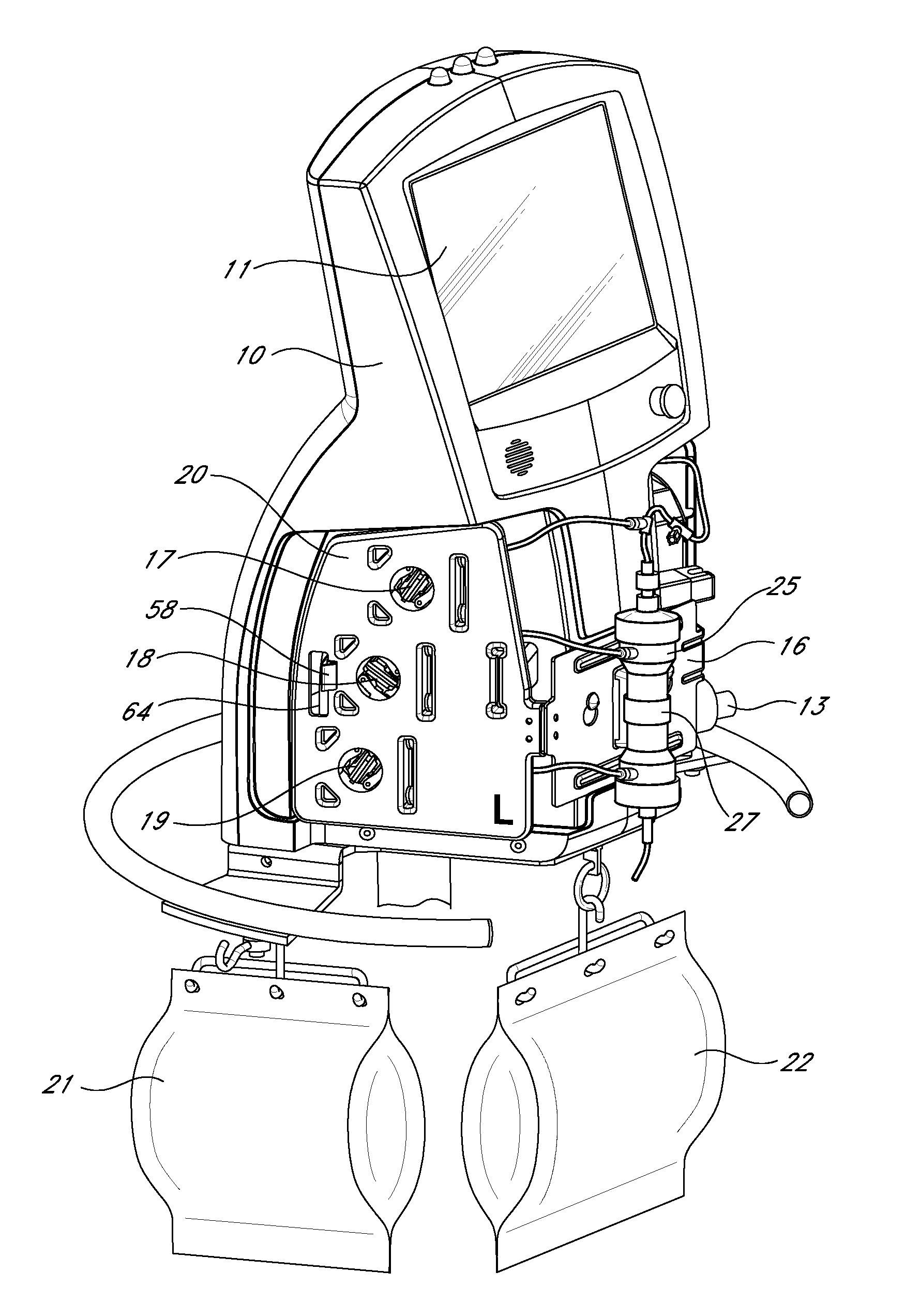 Modular hemofiltration apparatus with interactive operator instructions and control system