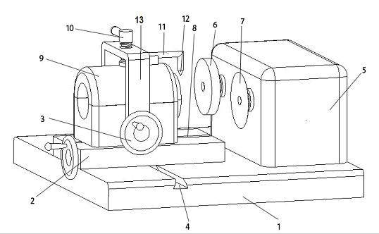 Crashing-preventing type rock sample cutting and grinding device and cutting and grinding process thereof