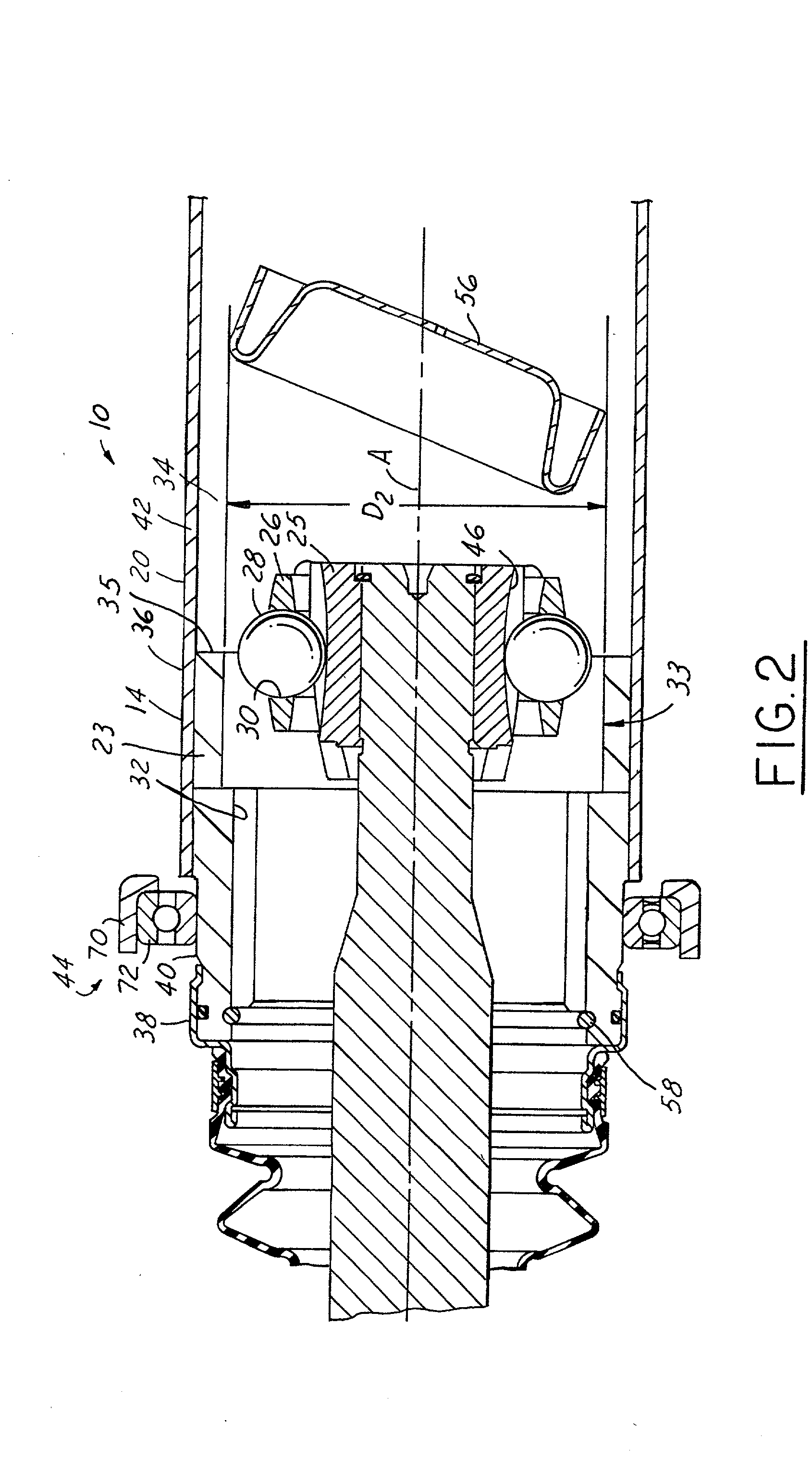 Crash optimized plunging CV joint