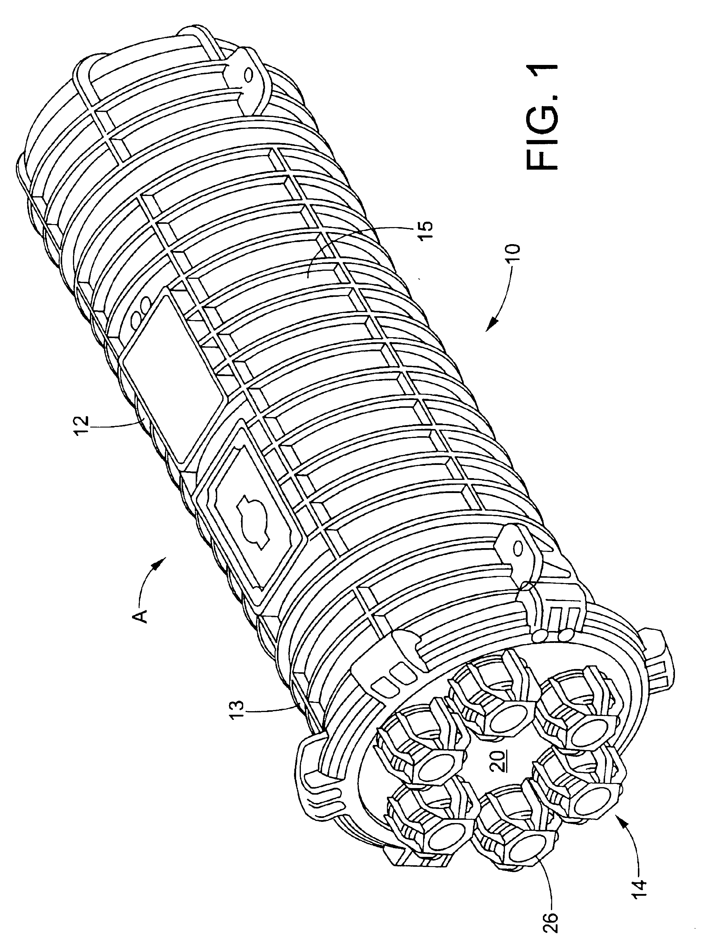 Fiber optic cable closure and assembly