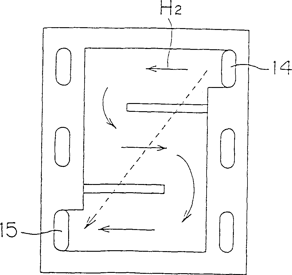 Polymer electrolyte fuel battery