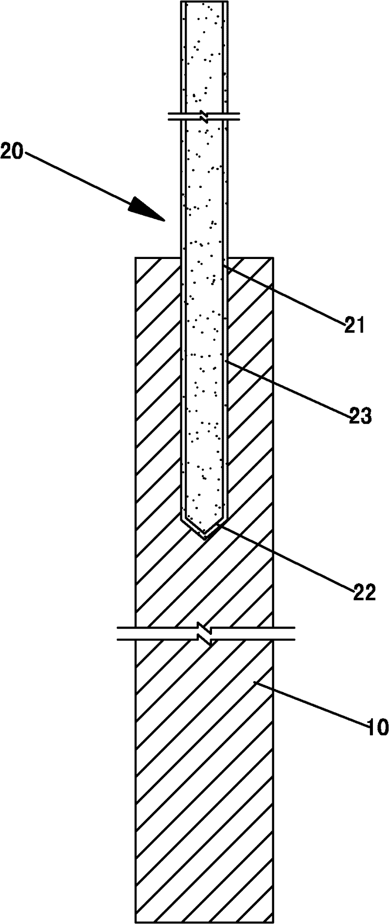 Supporting stand column for foundation pit and construction method of supporting stand column