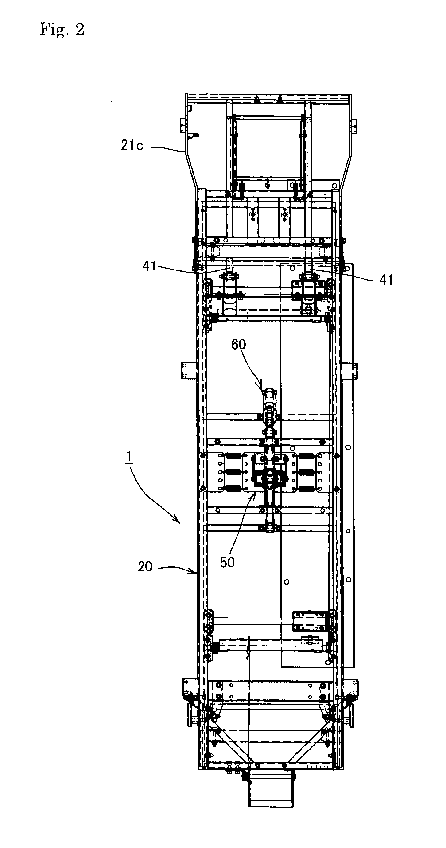 Upper frame position holding structure and ambulance vibration-proof rack having upper frame position holding structure