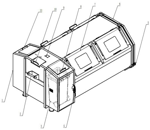 Small garbage collection box for classified collection and transportation of garbage and using method thereof