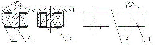 U-shaped combined lifting electromagnet