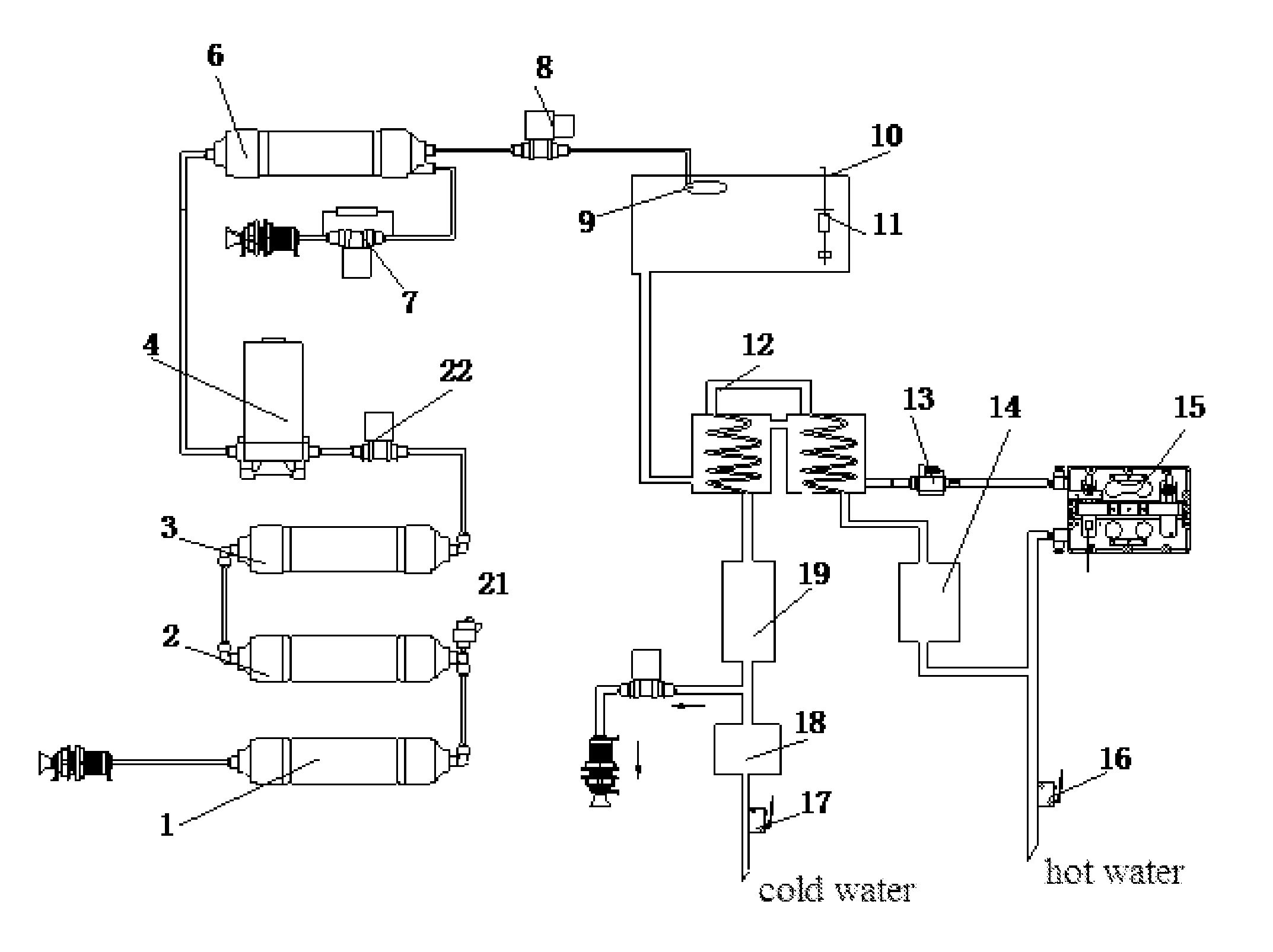 Reverse osmosis negative-ion water dispenser