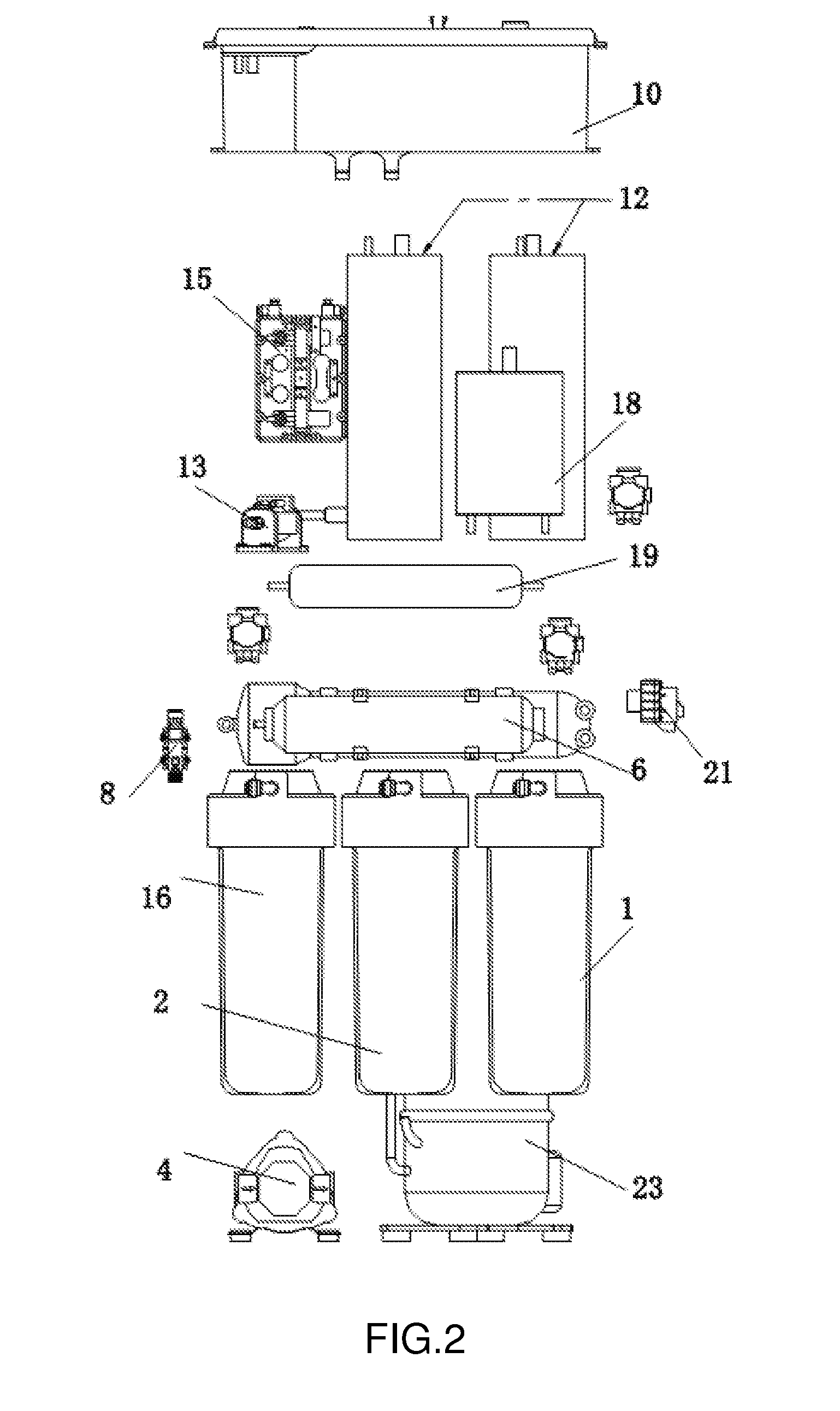 Reverse osmosis negative-ion water dispenser