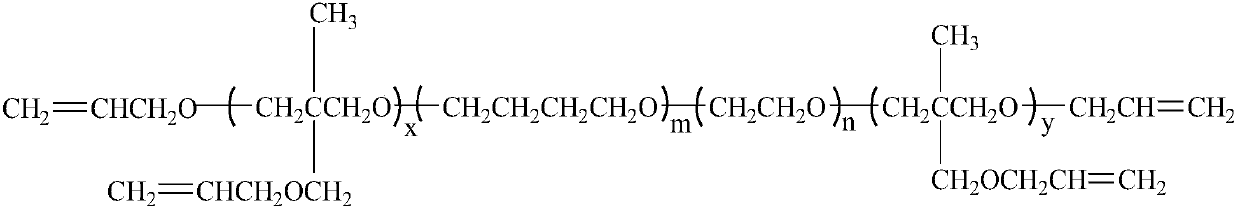 Polyalkenyl-terminated copolyether bonding agent and synthesis method thereof