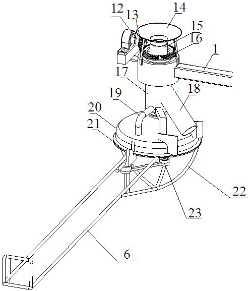 A vertical and horizontal combined vermicelli machine transmission mechanism