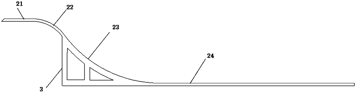 A vehicle-mounted missile launching double-arc deflector