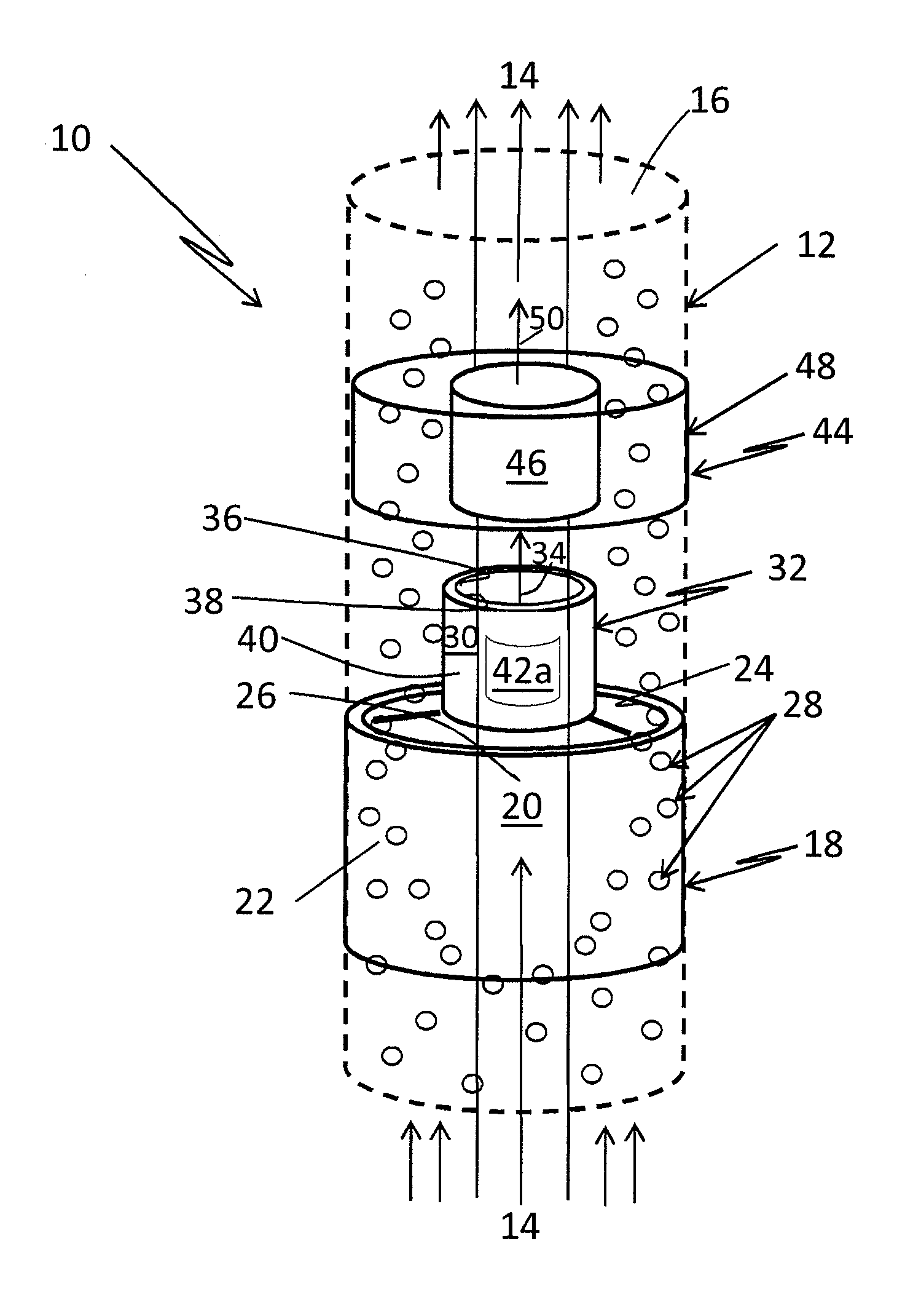 Integrated acoustic phase separator and multiphase fluid composition monitoring apparatus and method