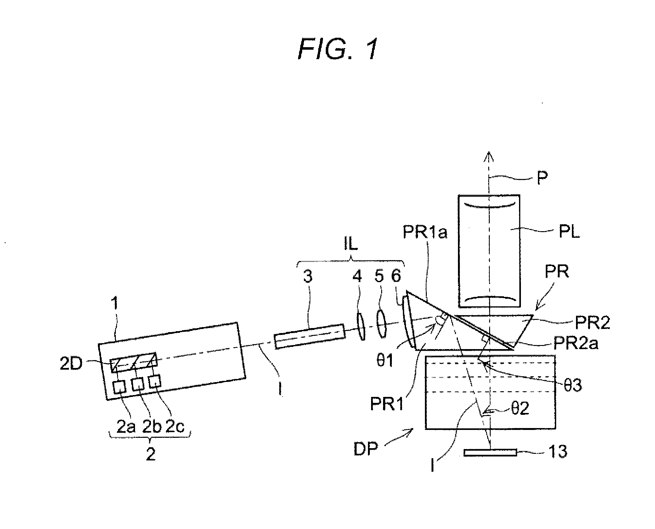 Prism for projection optical system and optical system having same