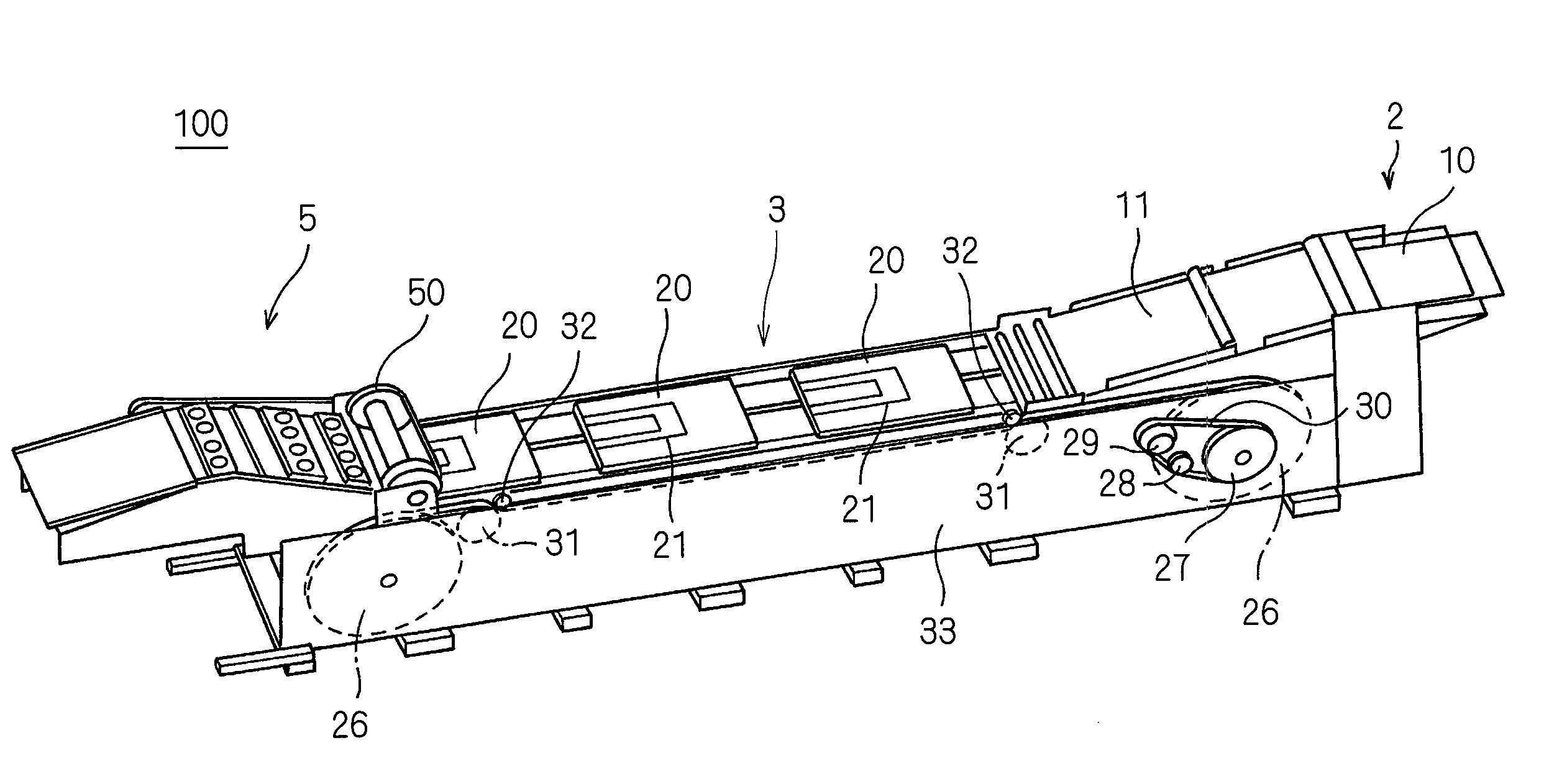 Recording medium transport device in image recording apparatus