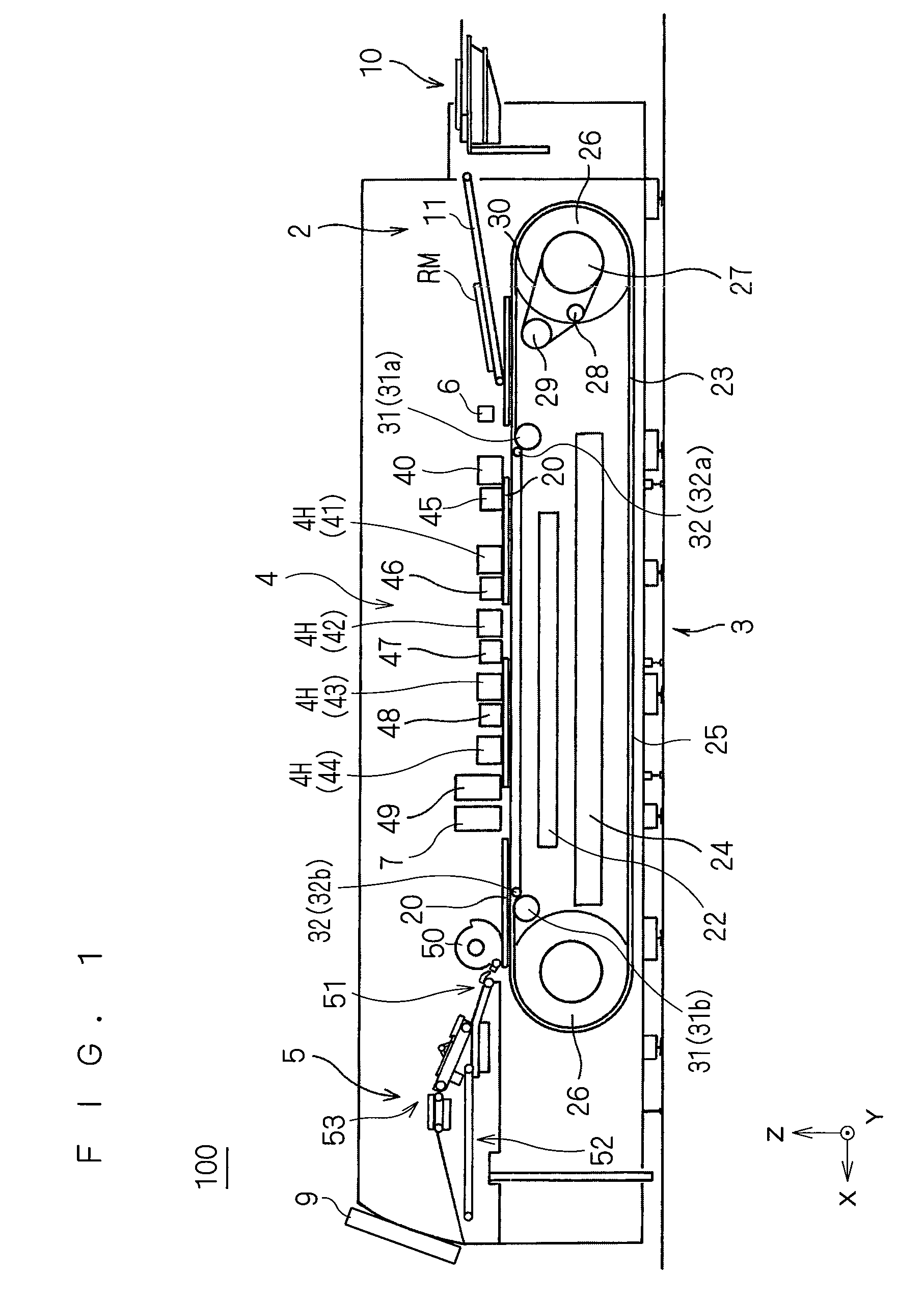 Recording medium transport device in image recording apparatus