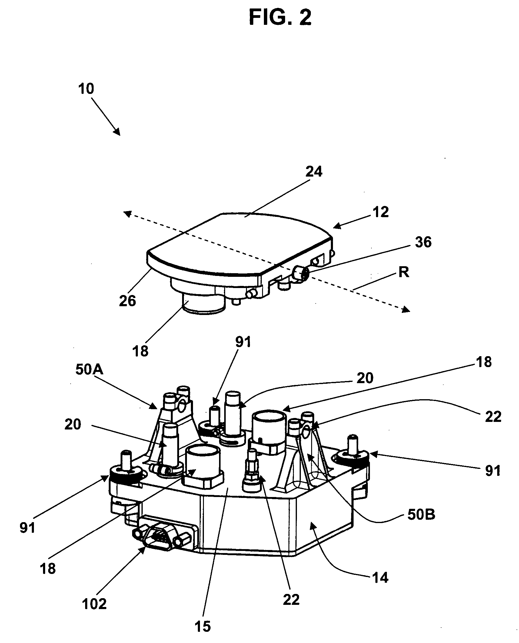 Precision mirror displacement assembly