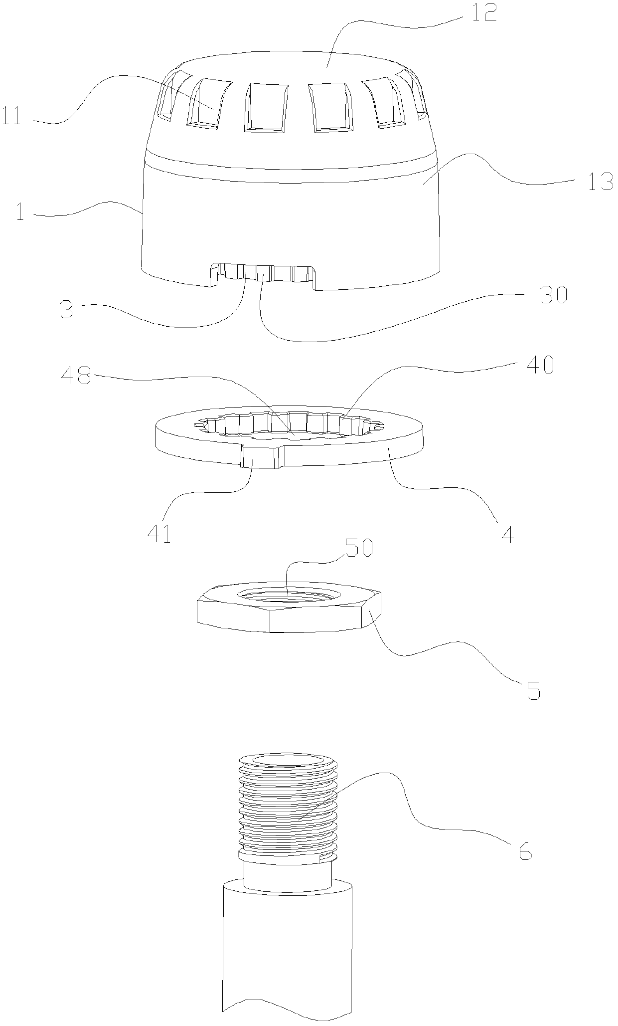 External tire pressure gauge, mounting structure thereof and corresponding dismounting tool