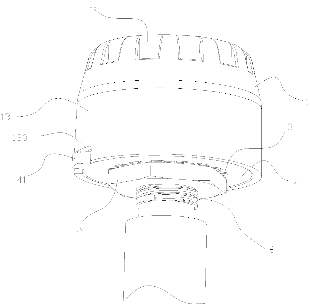 External tire pressure gauge, mounting structure thereof and corresponding dismounting tool