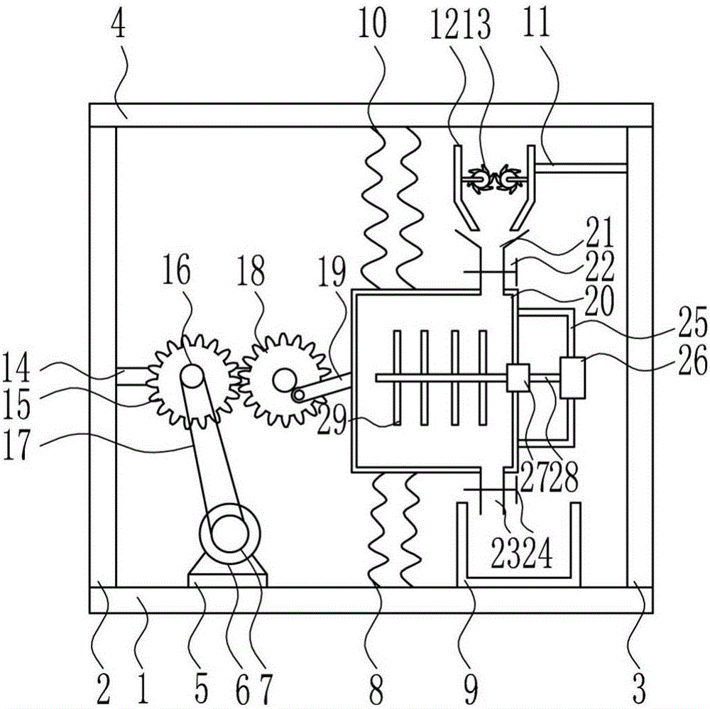 Shaking outsole raw material mixing and stirring device for shoe industries