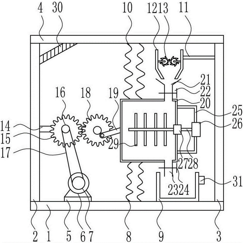 Shaking outsole raw material mixing and stirring device for shoe industries