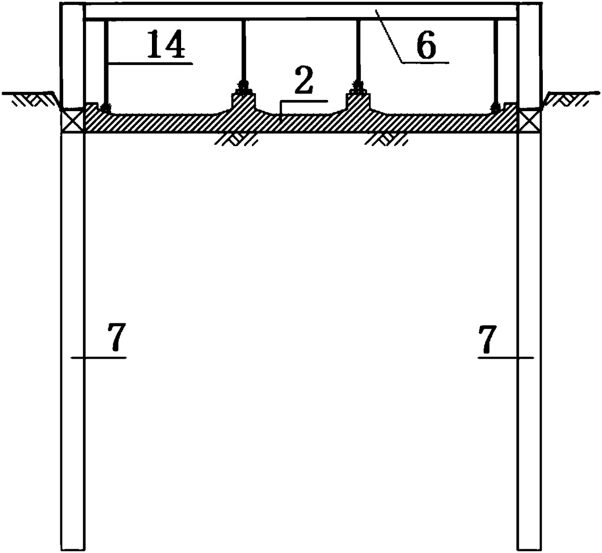 Engineering prefabricated main structure and supporting structure integration method based on open cut method