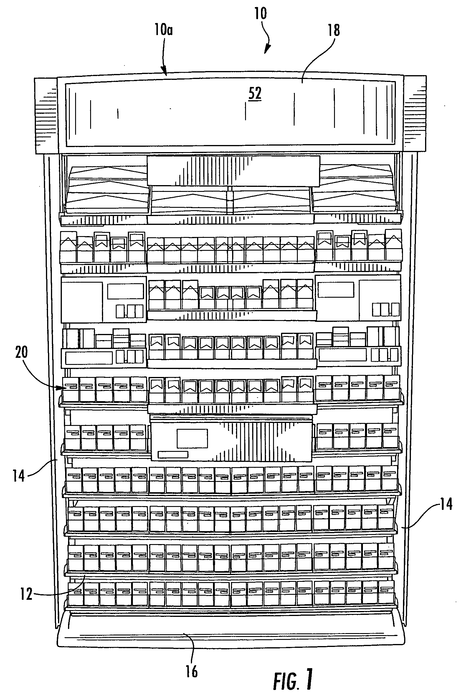 Display assembly with adjustable shelves