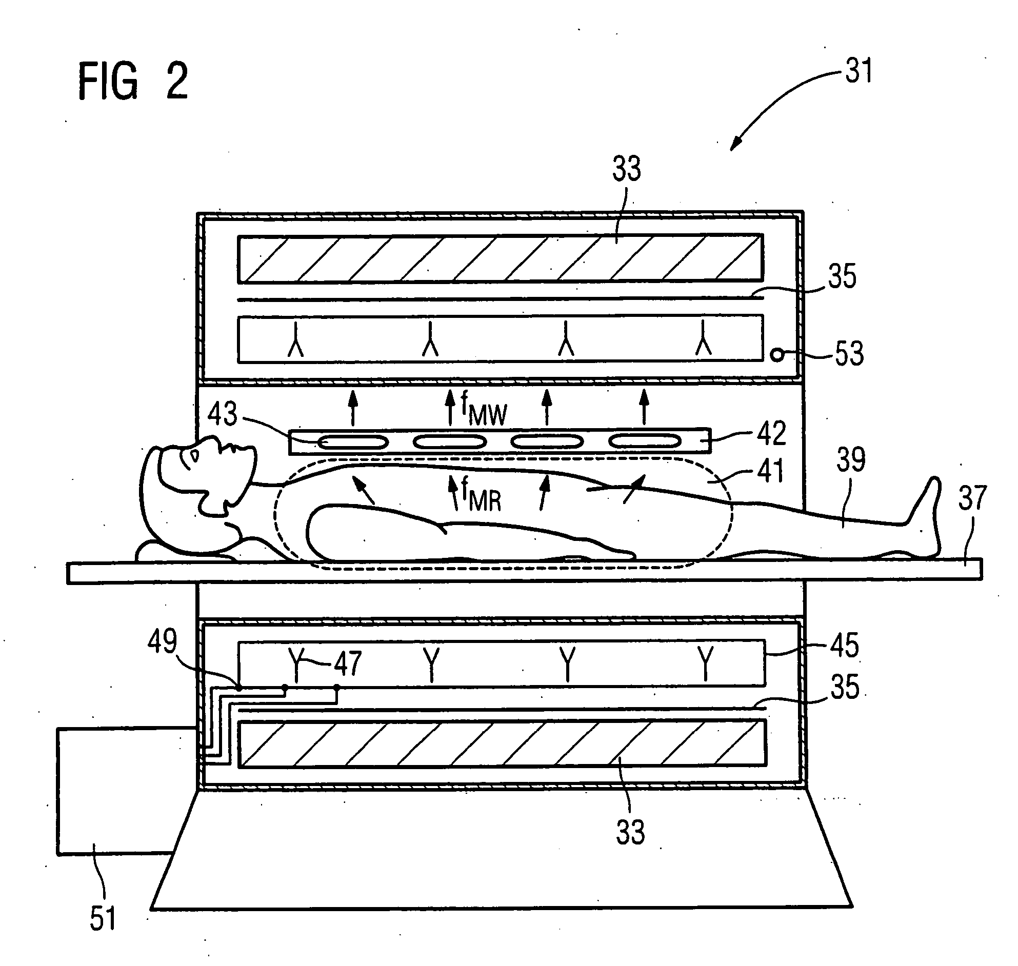 Method, examination apparatus and antenna array for magnetic resonance data acquisition