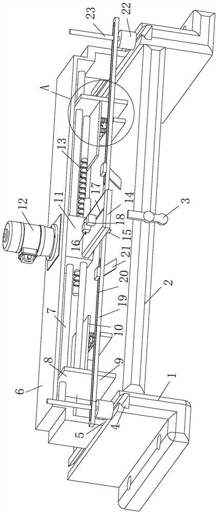 A corrugated paper roll cutting device