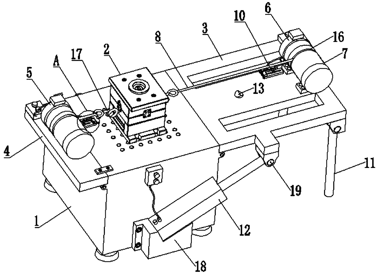 Quick changing device for vertical injection molding machine