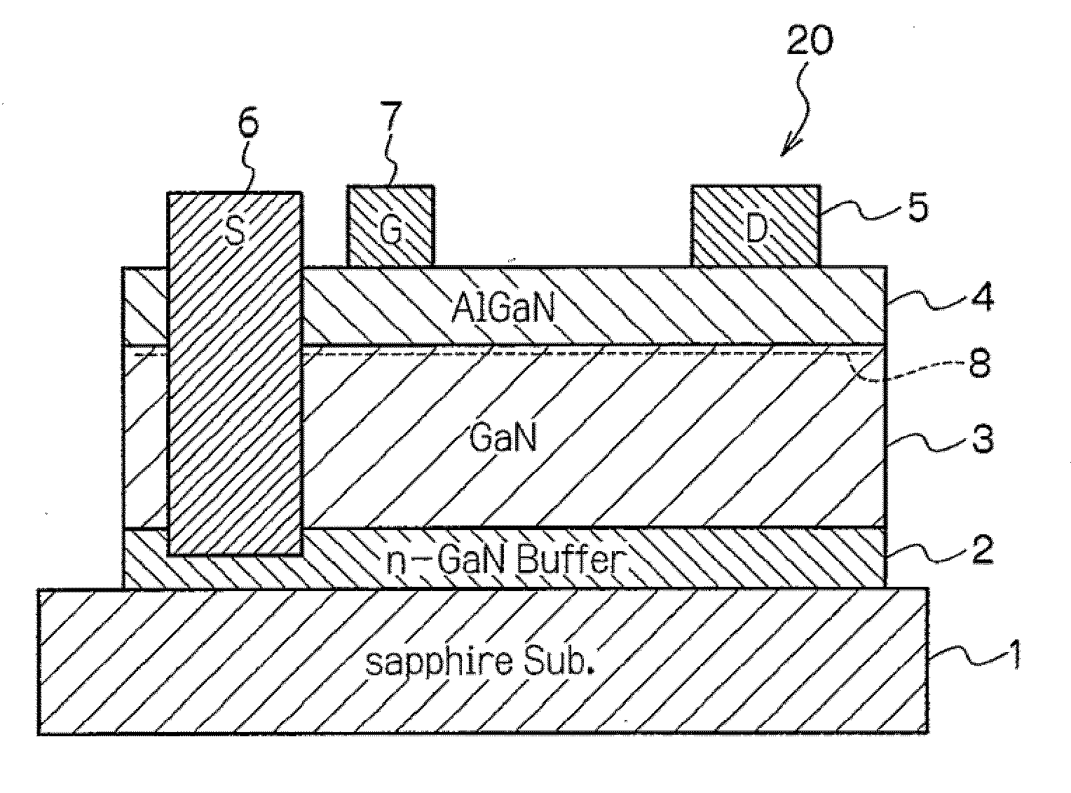 GaN-BASED SEMICONDUCTOR ELEMENT