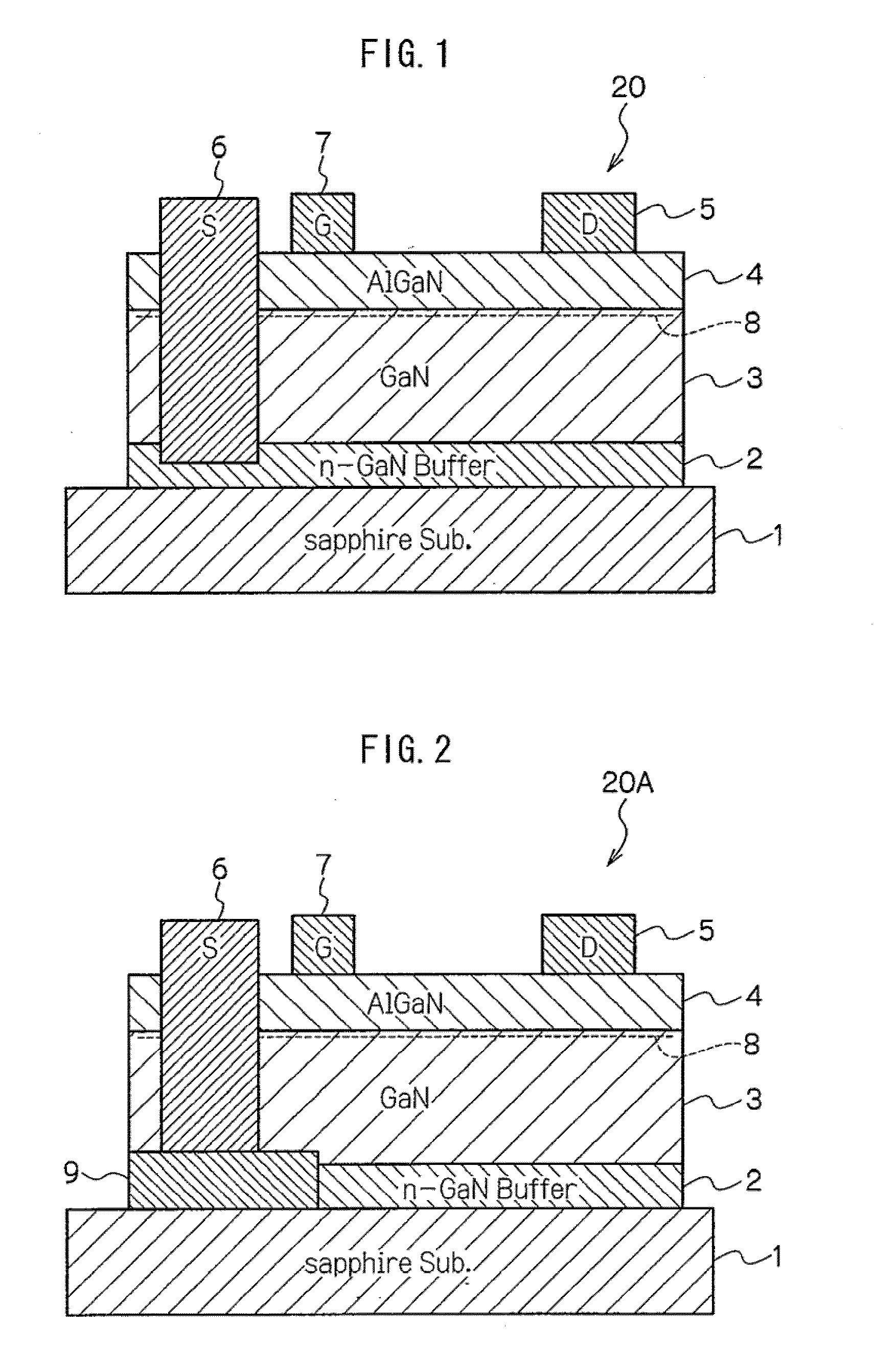 GaN-BASED SEMICONDUCTOR ELEMENT