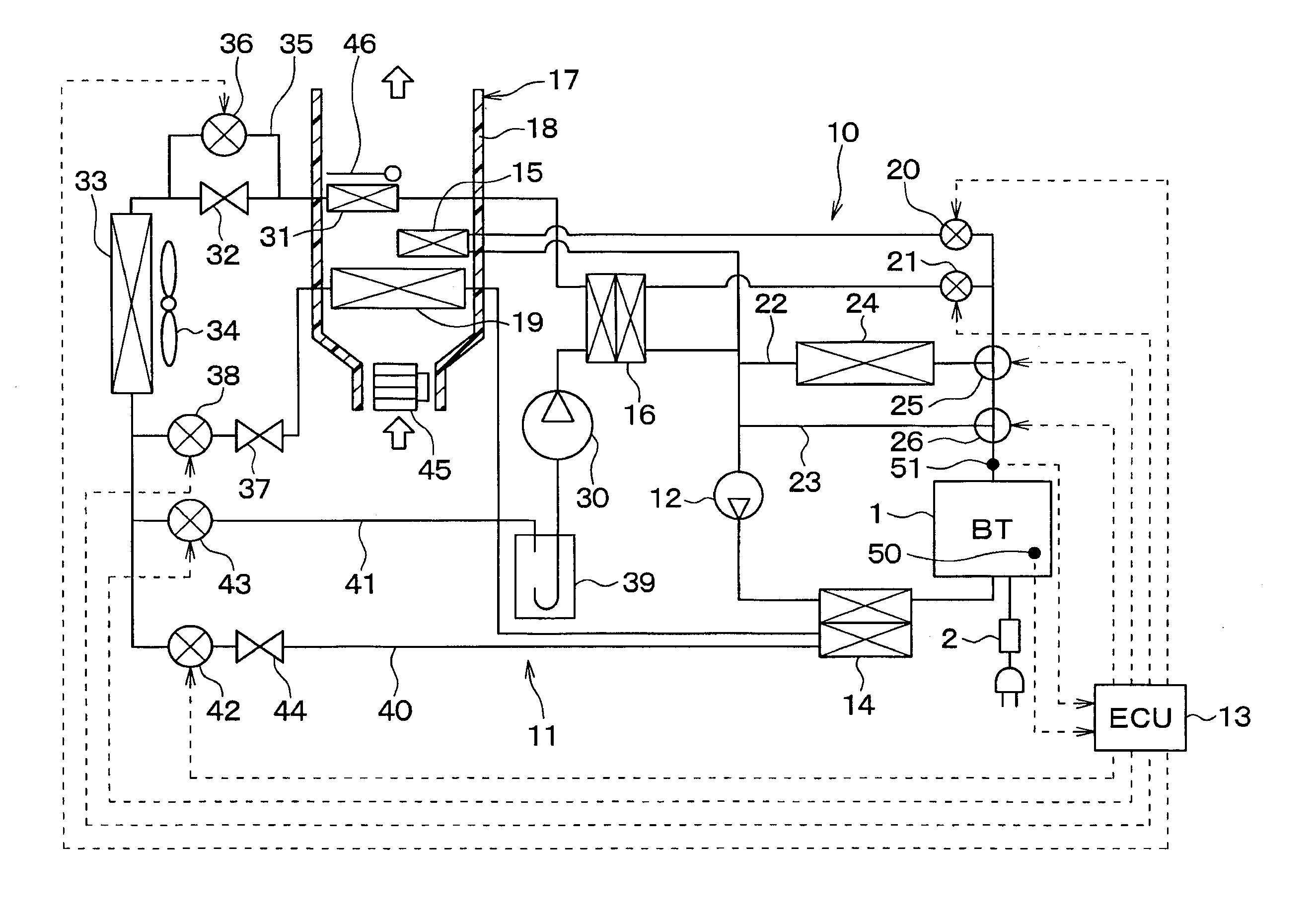 Vehicle temperature control apparatus and in-vehicle thermal system