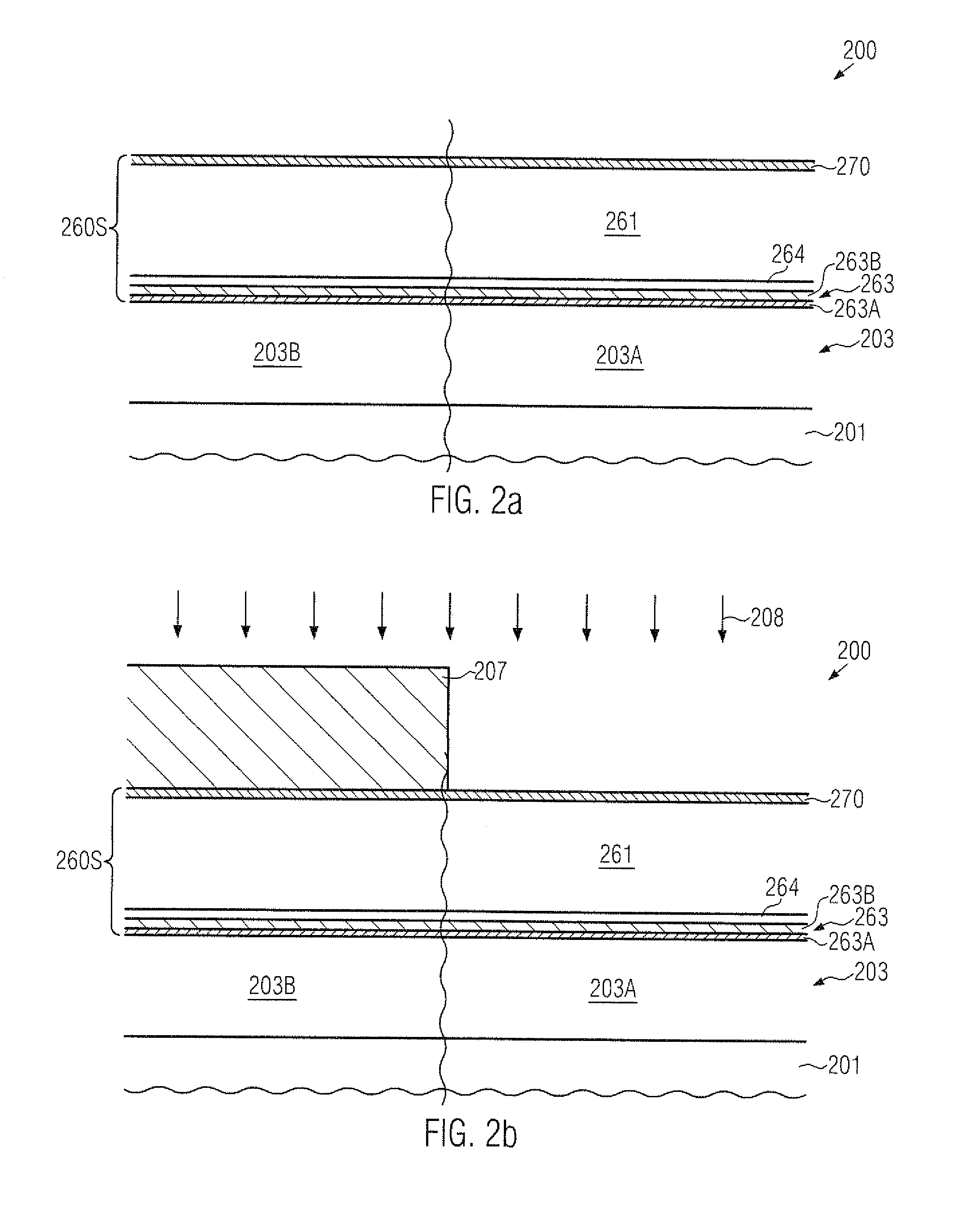 High-k metal gate electrode structures formed by separate removal of placeholder materials using a masking regime prior to gate patterning