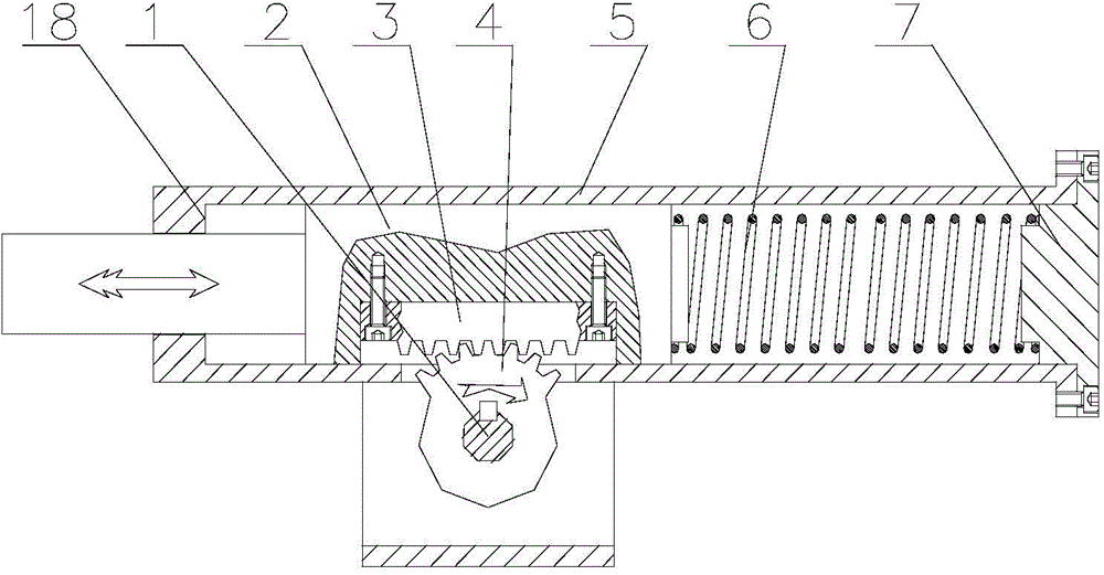 Mechanical-energy-storing type incomplete gear quick-return reciprocating mechanism and working method thereof