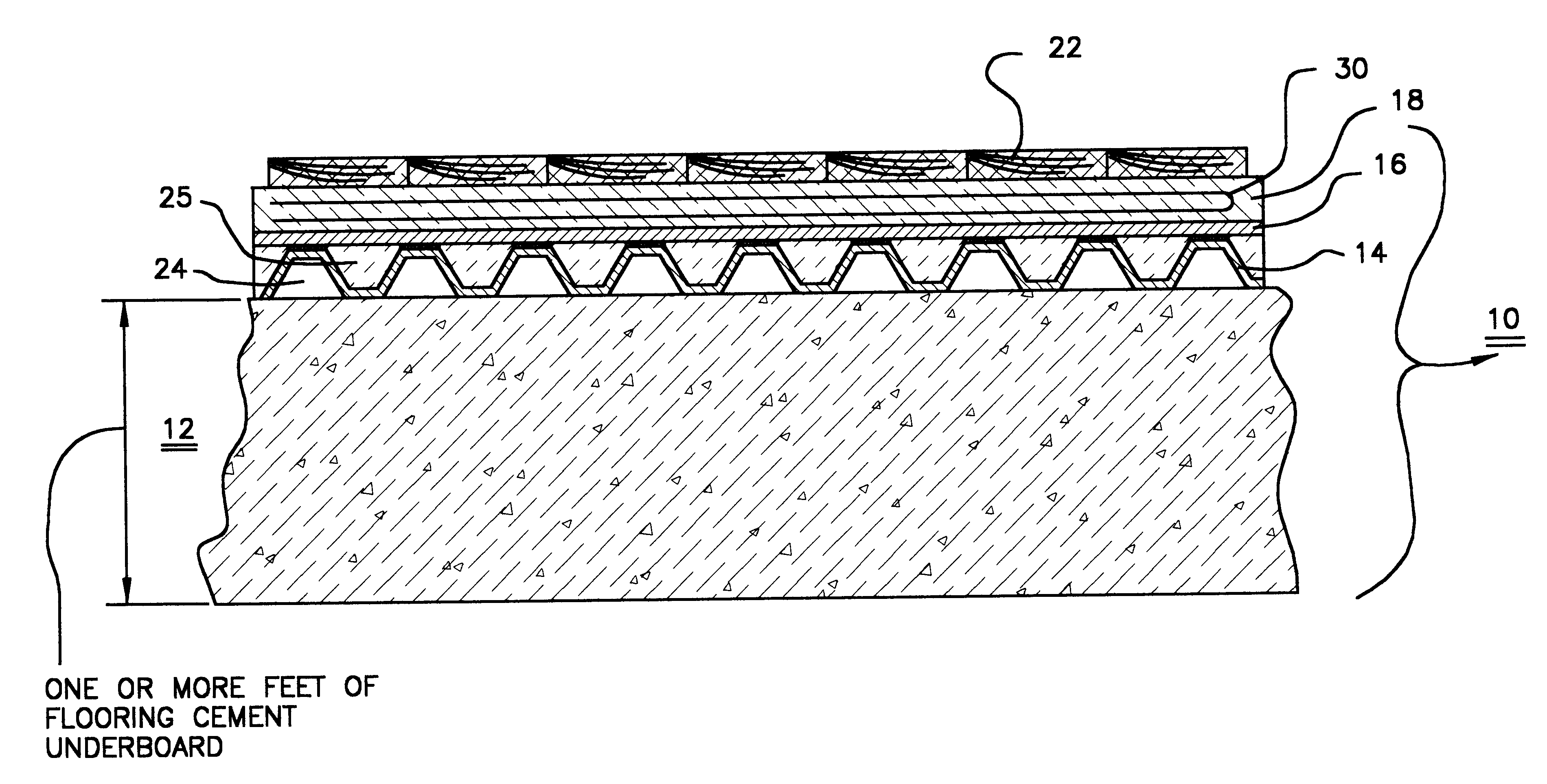 Radiant floor heating system with reflective layer and honeycomb panel