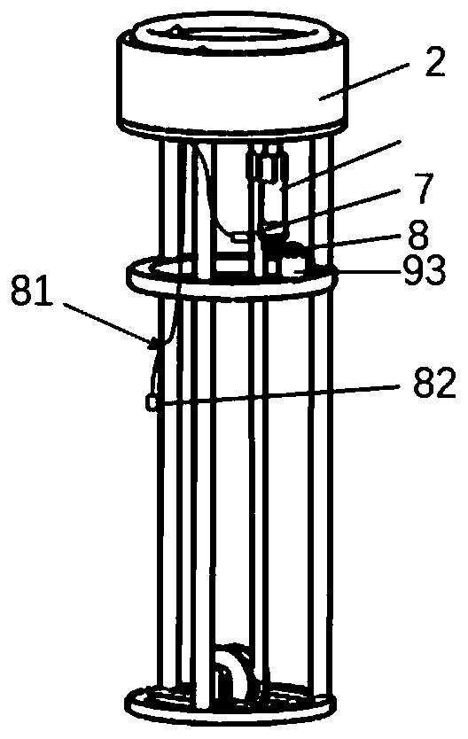 Automatic lifting type water quality sensor cleaning device