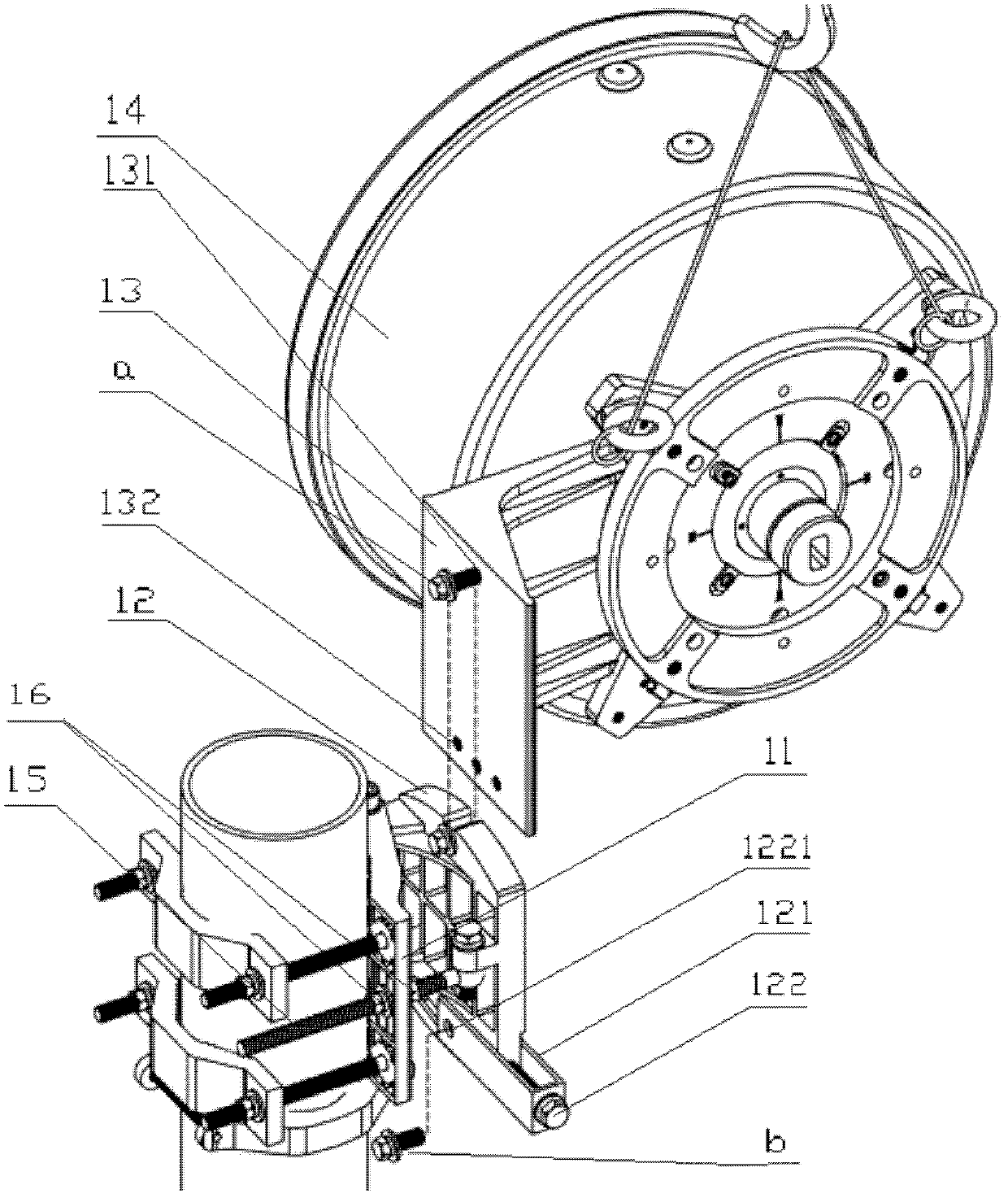 Adjusting device of microwave antenna