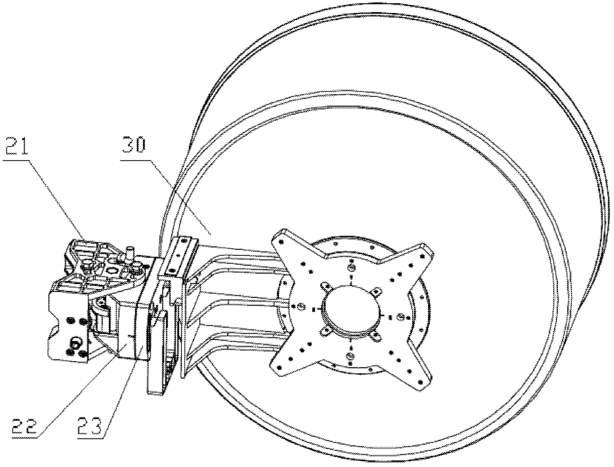 Adjusting device of microwave antenna