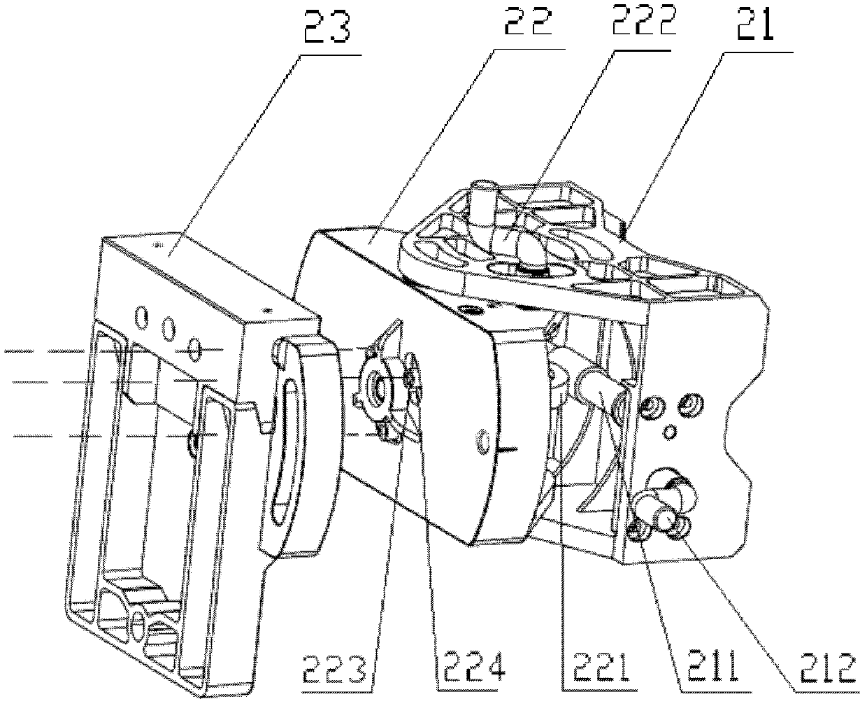 Adjusting device of microwave antenna