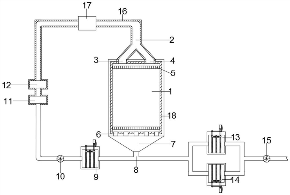 Spinning thread gel tank with internal circulation pipeline